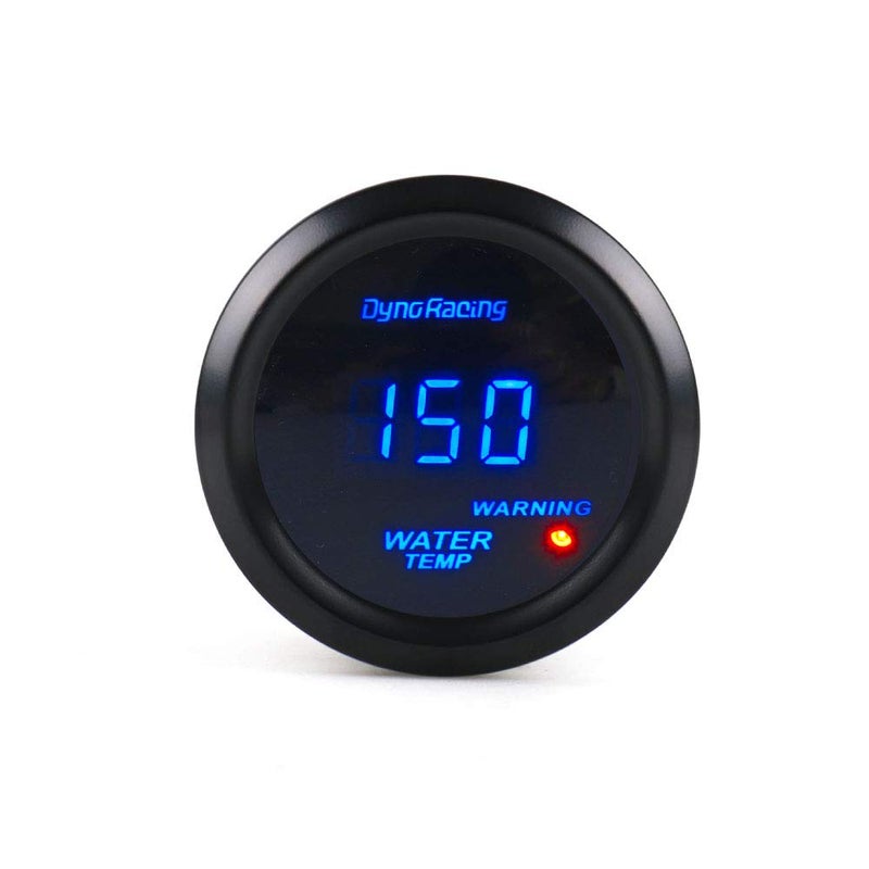 Dyno Racing Dynoracing 2'' 52MM Car Digital Blue Led Water Temperature Gauge 40-150 Celsius with Water Temp Joint Pipe Sensor Adapter 1/8NPT - Image 2